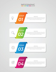 Infographic design with 4 options or steps. Infographics for business concept. Can be used for presentations workflow layout, banner, process, diagram, flow chart, info graph, annual report.