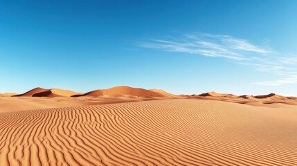 Fototapeta premium Vast Desert Landscape with Rolling Sand Dunes