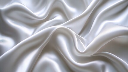Obraz premium Elegant White Satin Fabric Texture
