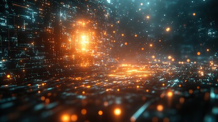 Fototapeta premium An abstract background of digital technology, emphasizing futuristic concepts and innovation.