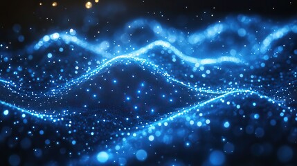 An abstract geometric background with connecting dots and lines, illustrating global network connections in digital technology.