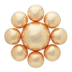 Fototapeta premium 3D Glitter Abstract Golden Orb Blossom