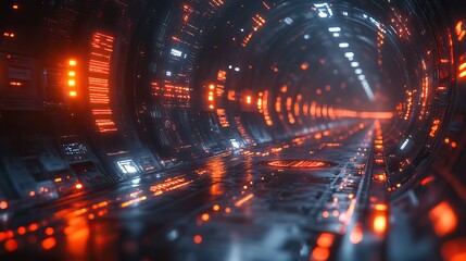 An abstract visualization depicting the future of technology with interconnected futuristic devices, showcasing AI-generated advancements.