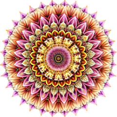 Ornamental round mandala clipart isolated on transparent background, PNG