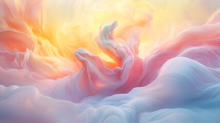 Ethereal Cloud Formation in Vibrant Pastel Colors