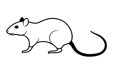 Rat silhouette | vector silhouette illustration on white background