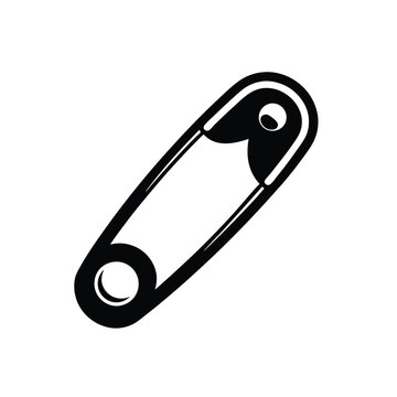 recommend clip art: Safety pin vector silhouette