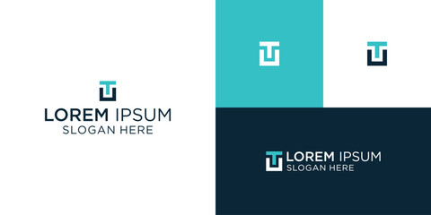 Alphabet letter icon logo TU or UT.