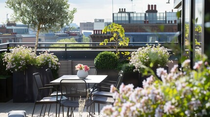 Top Floor Outdoor Terrace - a serene and inviting space. The terrace offers a perfect blend of comfort and elegance, ideal for relaxation and enjoyment.