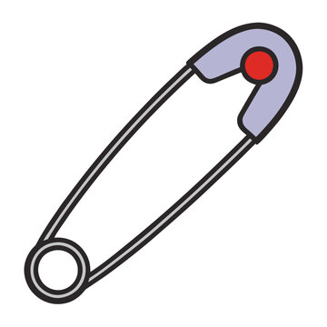 recommend clip art: Safety pin vector silhouette