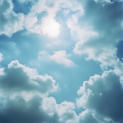 blue sky with clouds