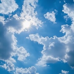 blue sky with clouds