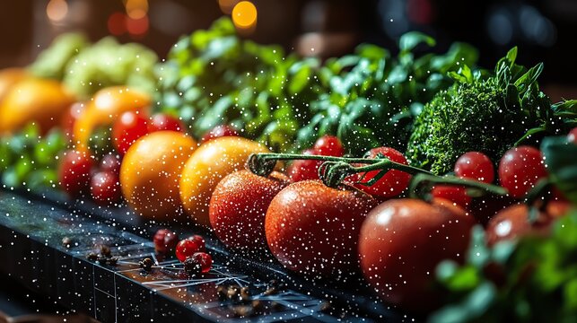 Foodtech innovation and digitalization are depicted in the food industry, showcasing the transformative impact of technology on culinary processes.