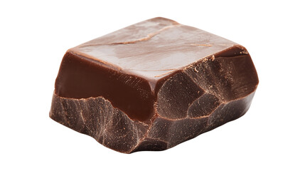 Single piece of chocolate with a smooth glossy finish