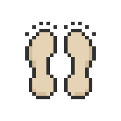 Obraz premium human foot element pixel art