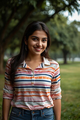Fototapeta premium Happy Friendship Day AI-Generated Girl – Celebrating Bonds of Friendship with Art