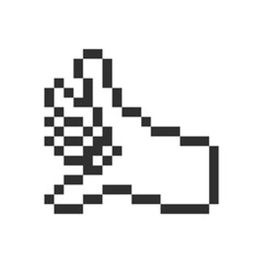 Fototapeta premium human cute hand pixel art