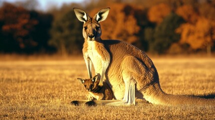 Kangaroo Mother and Joey.