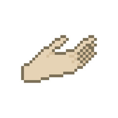 Fototapeta premium human cute hand pixel art