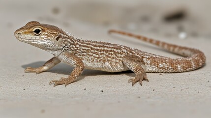 Obraz premium Brown Lizard on Ground.