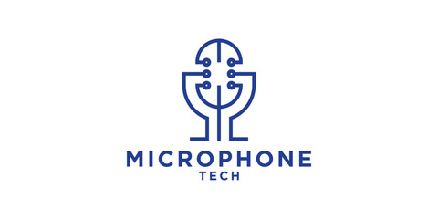 logo design microphone, technology, connection, talk, logo design vector, symbol, icon, idea, creative.