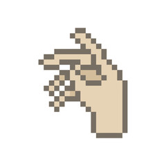Fototapeta premium human cute hand pixel art