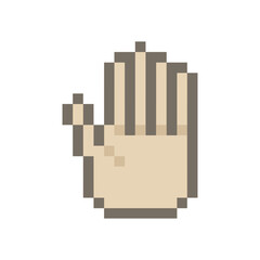 Fototapeta premium human cute hand pixel art