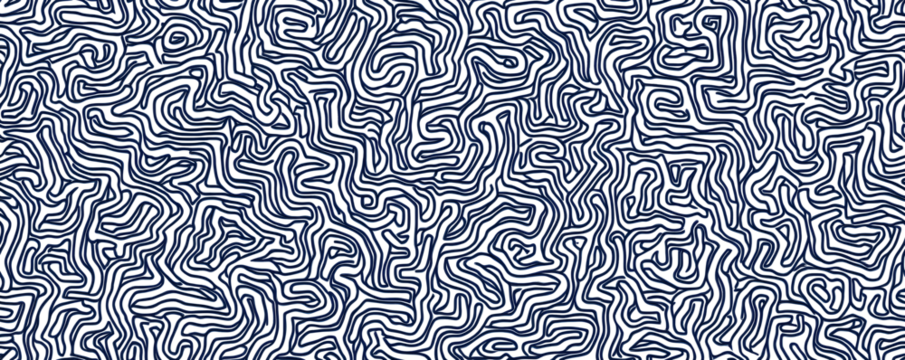 Abstract Blue and White Maze Pattern for Design Backgrounds and Texture on white and transparent background. PNG