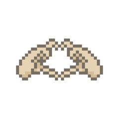 Fototapeta premium human cute hand pixel art