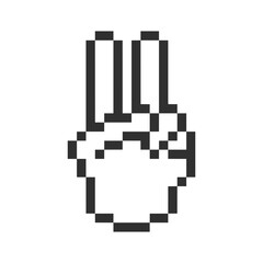 Fototapeta premium human cute hand pixel art