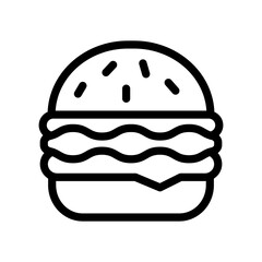 4 burger line icon illustration vector graphic