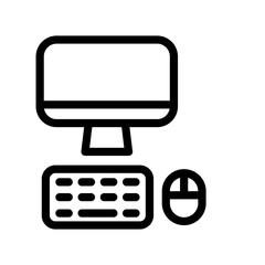 30 computer line icon illustration vector graphic