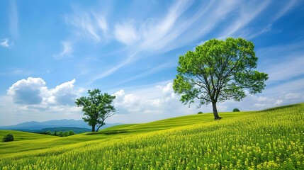 Beautiful and Fresh Landscape Background Picture - a captivating and serene visual. The beautiful and fresh landscape creates an enchanting and peaceful scene.