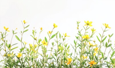 Brightly colored flowers and herbs