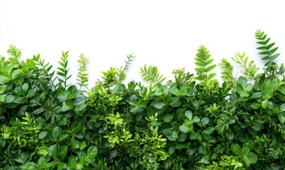 green shrubs with dense foliage arranged in a row