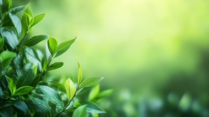 Lush Green Foliage Backdrop for Nature Conservation Messaging