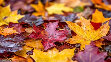 Vibrant Autumn Leaves Carpeting the Ground
