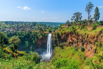 Obraz premium central waterfall landscape