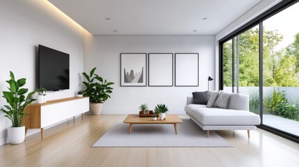 Fototapeta premium Elegant Scandinavian Interior Design with Clean Lines