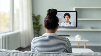 participating in online counseling, with a focus on the individual expression and virtual therapist