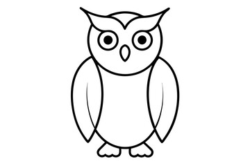 Minimal Owl bird silhouette | vector silhouette illustration on white background