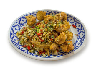 Salt and pepper fried chicken.