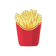 French fries vector art illustration stock isolated. Best for food and beverage related industry
