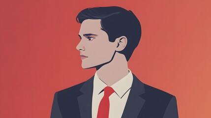 Portrait of a Young Man in a Suit, Looking to the Side