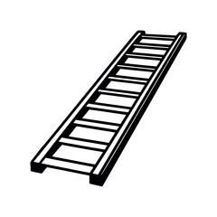 Construction Ladder Icon - Ideal for Home Improvement and Building Themes