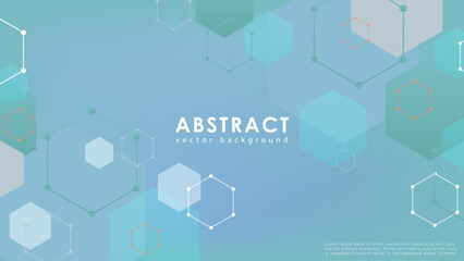 Fototapeta premium Hexagons abstract background. Vector geometric illustration