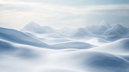 Snowy backdrop