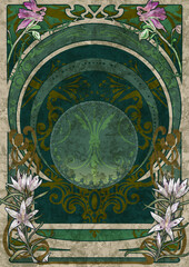 green golden decoration art-nouveau BG