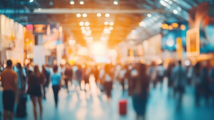 A Vibrant Expo Hall Filled with Engaged Attendees and Dynamic Activities