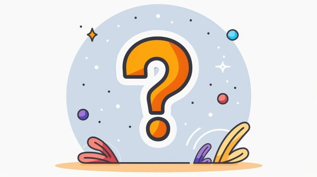 recommend clip art: A sleek, continuous line design of a question mark, symbolizing inquiry and curiosity, perfect for FAQ graphics or illustrations.